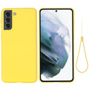 For Samsung Galaxy S22+ 5G Pure Color Liquid Silicone Shockproof Full Coverage Phone Case(Yellow)