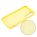 For Samsung Galaxy S22+ 5G Pure Color Liquid Silicone Shockproof Full Coverage Phone Case(Yellow)