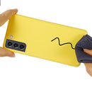 For Samsung Galaxy S22+ 5G Pure Color Liquid Silicone Shockproof Full Coverage Phone Case(Yellow)