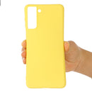 For Samsung Galaxy S22+ 5G Pure Color Liquid Silicone Shockproof Full Coverage Phone Case(Yellow)