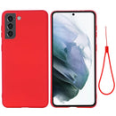 For Samsung Galaxy S22+ 5G Pure Color Liquid Silicone Shockproof Full Coverage Phone Case(Red)