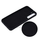 For Samsung Galaxy S22+ 5G Pure Color Liquid Silicone Shockproof Full Coverage Phone Case(Black)