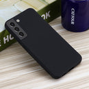 For Samsung Galaxy S22+ 5G Pure Color Liquid Silicone Shockproof Full Coverage Phone Case(Black)