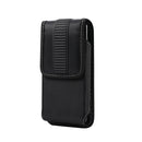 For iPhone 11 Pro Max Magnetic Oxford Cloth Hanging Waist Phone Leather Case For 6.5 inch Smartphones(Black)