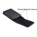 For iPhone 11 Pro Max Magnetic Oxford Cloth Hanging Waist Phone Leather Case For 6.5 inch Smartphones(Black)