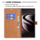 For Samsung Galaxy S22 Ultra 5G Color Matching Denim Texture Leather Case with Holder & Card Slots & Wallet & Lanyard(Green)