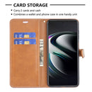 For Samsung Galaxy S22+ 5G Color Matching Denim Texture Leather Case with Holder & Card Slots & Wallet & Lanyard(Purple)
