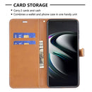 For Samsung Galaxy S22+ 5G Color Matching Denim Texture Leather Case with Holder & Card Slots & Wallet & Lanyard(Dark Blue)