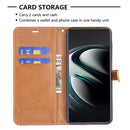 For Samsung Galaxy S22+ 5G Color Matching Denim Texture Leather Case with Holder & Card Slots & Wallet & Lanyard(Red)