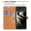 For Samsung Galaxy S22 5G Color Matching Denim Texture Leather Case with Holder & Card Slots & Wallet & Lanyard(Purple)