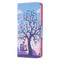 For Samsung Galaxy S22+ 5G Colored Drawing Pattern Horizontal Flip Phone Leather Case with Holder & Card Slots & Wallet(Owl)