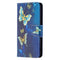 For Samsung Galaxy S22+ 5G Colored Drawing Pattern Horizontal Flip Phone Leather Case with Holder & Card Slots & Wallet(Gold Butterfly)