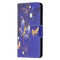 For Samsung Galaxy S22+ 5G Colored Drawing Pattern Horizontal Flip Phone Leather Case with Holder & Card Slots & Wallet(Purple Butterfly)