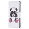 For Samsung Galaxy S22 Ultra 5G Colored Drawing Pattern Horizontal Flip Phone Leather Case with Holder & Card Slots & Wallet(Panda)