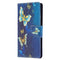 For Samsung Galaxy S22 Ultra 5G Colored Drawing Pattern Horizontal Flip Phone Leather Case with Holder & Card Slots & Wallet(Gold Butterfly)