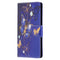 For Samsung Galaxy S22 Ultra 5G Colored Drawing Pattern Horizontal Flip Phone Leather Case with Holder & Card Slots & Wallet(Purple Butterfly)