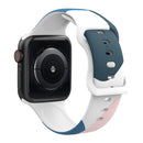 Morandi Series 8-buckle Silicone Strap Watch Band For Apple Watch Series 7 41mm / 6&SE&5&4 40mm / 3&2&1 38mm(6)