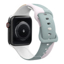 Morandi Series 8-buckle Silicone Strap Watch Band For Apple Watch Series 7 41mm / 6&SE&5&4 40mm / 3&2&1 38mm(7)