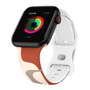 Morandi Series 8-buckle Silicone Strap Watch Band For Apple Watch Series 7 41mm / 6&SE&5&4 40mm / 3&2&1 38mm(9)