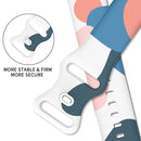 Morandi Series 8-buckle Silicone Strap Watch Band For Apple Watch Series 7 45mm / 6&SE&5&4 44mm / 3&2&1 42mm(6)