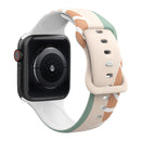 Morandi Series 8-buckle Silicone Strap Watch Band For Apple Watch Series 7 45mm / 6&SE&5&4 44mm / 3&2&1 42mm(8)