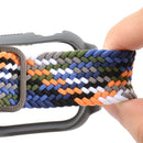 TPU Frame Buckle Braid Integrated Watch Band For Apple Watch Series 6 & SE & 5 & 4 40mm / 3 & 2 & 1 38mm(Blue and White)