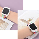 TPU Frame Buckle Braid Integrated Watch Band For Apple Watch Series 6 & SE & 5 & 4 44mm / 3 & 2 & 1 42mm(Green)