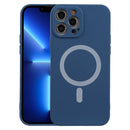 Liquid Silicone Shockproof Magsafe Case For iPhone 13 Pro Max(Navy Blue)