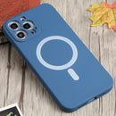 Liquid Silicone Shockproof Magsafe Case For iPhone 13 Pro Max(Navy Blue)