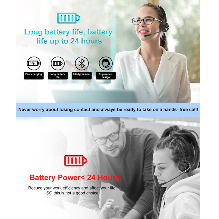 Anivia A8 Bluetooth Telephone Headset with Noise-cancelling Microphone(Black)