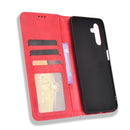 For Samsung Galaxy A13 5G Magnetic Buckle Retro Crazy Horse Texture Horizontal Flip Phone Leather Case with Holder & Card Slots & Photo Frame(Red)