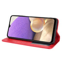 For Samsung Galaxy A13 5G Magnetic Buckle Retro Crazy Horse Texture Horizontal Flip Phone Leather Case with Holder & Card Slots & Photo Frame(Red)