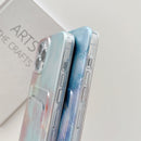 Electroplating IMD TPU Phone Case with Card Slot For iPhone 11(White Marble)