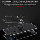 For OPPO A55 4G Metal Ring Holder 360 Degree Rotating TPU Phone Case(Black)
