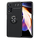 For Xiaomi Redmi Note 11 Pro Metal Ring Holder 360 Degree Rotating TPU Phone Case(Black)