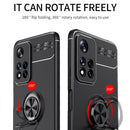 For Xiaomi Redmi Note 11 Pro Metal Ring Holder 360 Degree Rotating TPU Phone Case(Black)
