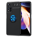 For Xiaomi Redmi Note 11 Pro Metal Ring Holder 360 Degree Rotating TPU Phone Case(Black Blue)