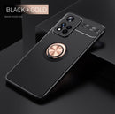 For Xiaomi Redmi Note 11 Pro Metal Ring Holder 360 Degree Rotating TPU Phone Case(Black Gold)