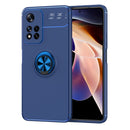 For Xiaomi Redmi Note 11 Pro Metal Ring Holder 360 Degree Rotating TPU Phone Case(Blue)