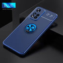 For Xiaomi Redmi Note 11 Pro Metal Ring Holder 360 Degree Rotating TPU Phone Case(Blue)
