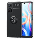For Xiaomi Redmi Note 11 (China) Metal Ring Holder 360 Degree Rotating TPU Phone Case(Black)