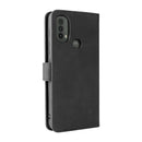 For Motorola Moto E20 / E30 / E40 Skin Feel Magnetic Horizontal Flip Phone Leather Case with Holder & Card Slots & Wallet(Black)