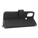 For Motorola Moto E20 / E30 / E40 Skin Feel Magnetic Horizontal Flip Phone Leather Case with Holder & Card Slots & Wallet(Black)