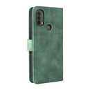 For Motorola Moto E20 / E30 / E40 Skin Feel Magnetic Horizontal Flip Phone Leather Case with Holder & Card Slots & Wallet(Green)