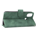 For Motorola Moto E20 / E30 / E40 Skin Feel Magnetic Horizontal Flip Phone Leather Case with Holder & Card Slots & Wallet(Green)