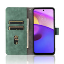 For Motorola Moto E20 / E30 / E40 Skin Feel Magnetic Horizontal Flip Phone Leather Case with Holder & Card Slots & Wallet(Green)
