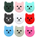 Serious Face Cute Cartoon Pet Collar Anti-lost Tracker Silicone Case For AirTag(Pink)