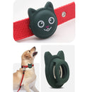 Serious Face Cute Cartoon Pet Collar Anti-lost Tracker Silicone Case For AirTag(Pink)