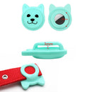 Serious Face Cute Cartoon Pet Collar Anti-lost Tracker Silicone Case For AirTag(Pink)