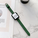Litchi Texture Slimming Strap Watch Band For Apple Watch Series 7 41mm / 6&SE&5&4 40mm / 3&2&1 38mm(Green)